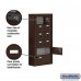 Salsbury Cell Phone Storage Locker - 6 Door High Unit (5 Inch Deep Compartments) - 8 A Doors and 2 B Doors - Bronze - Surface Mounted - Resettable Combination Locks